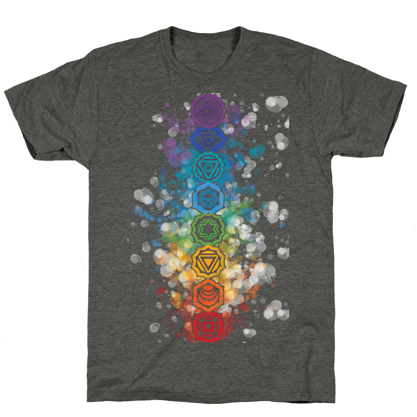 Watercolor Chakra Symbols Unisex Triblend Tee