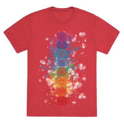 Watercolor Chakra Symbols Unisex Triblend Tee