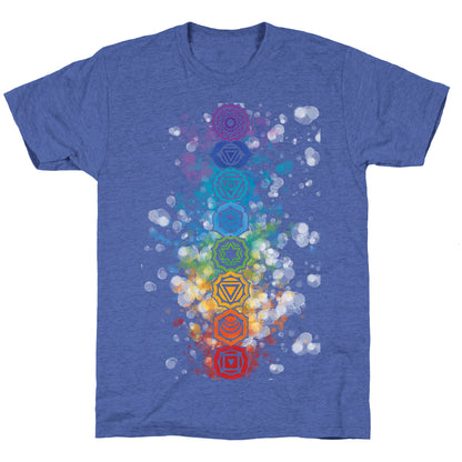 Watercolor Chakra Symbols Unisex Triblend Tee