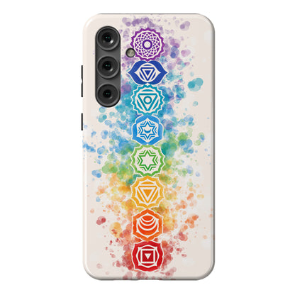 Watercolor Chakra Symbols Phone Case