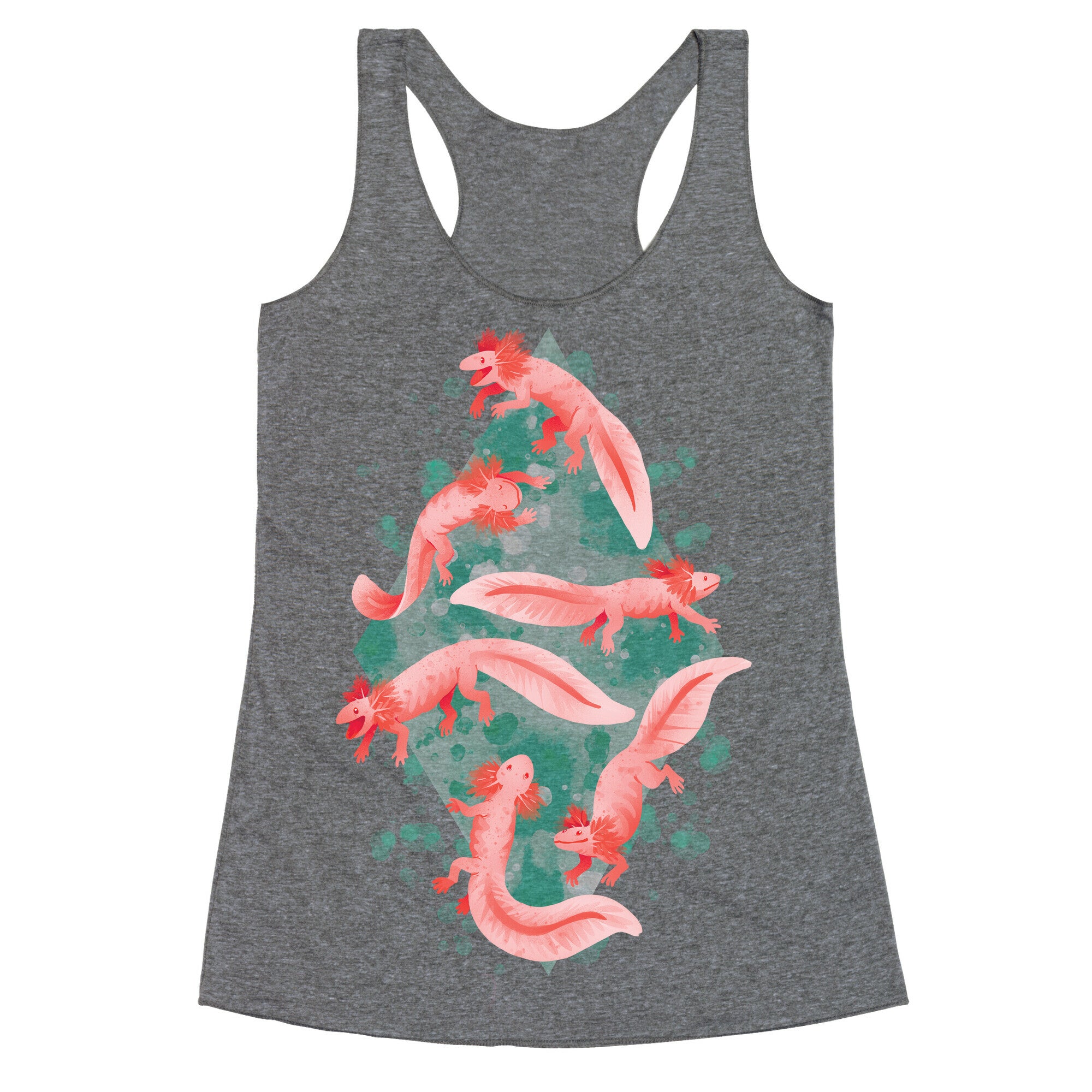 Cute Pastel Axolotls Racerback Tank