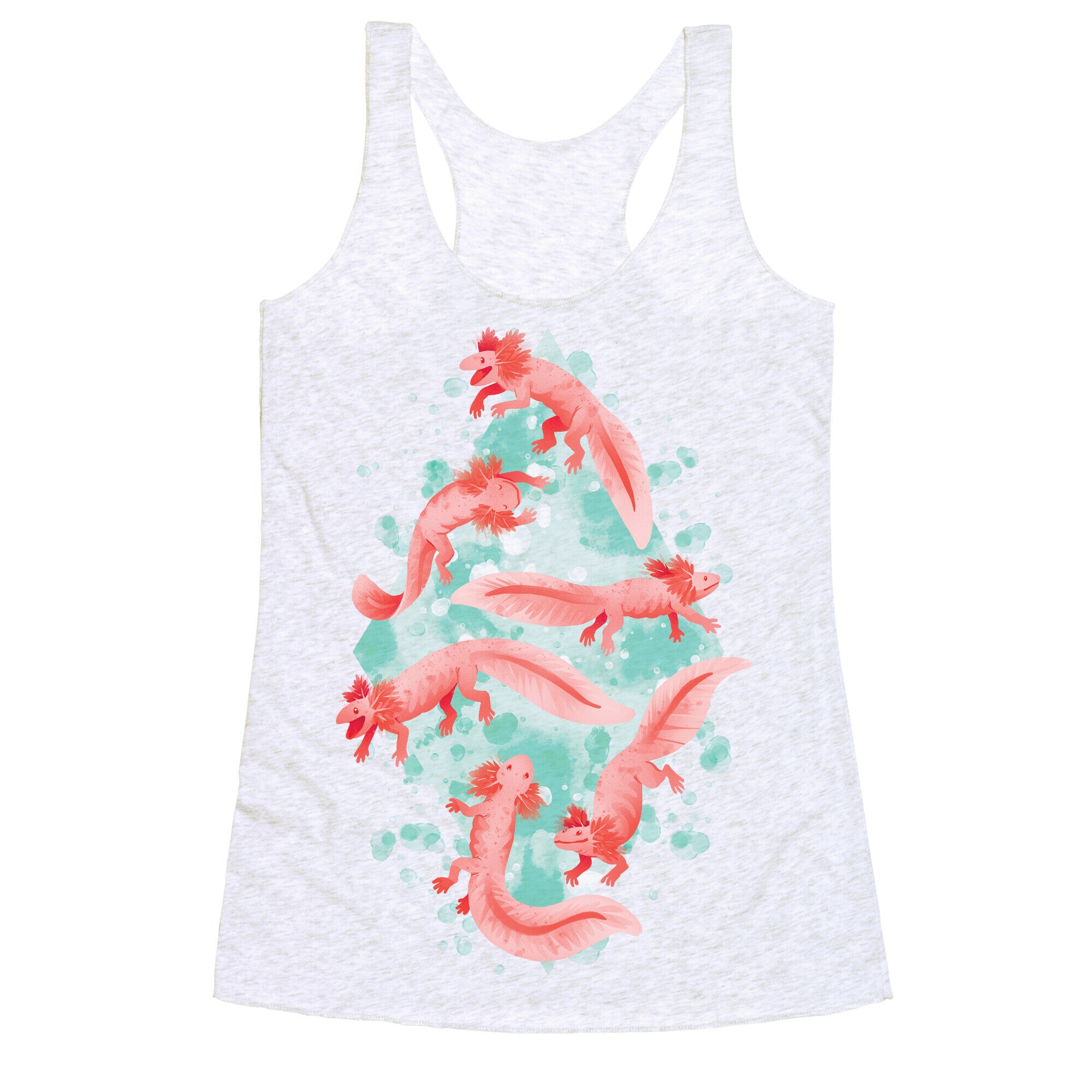 Cute Pastel Axolotls Racerback Tank
