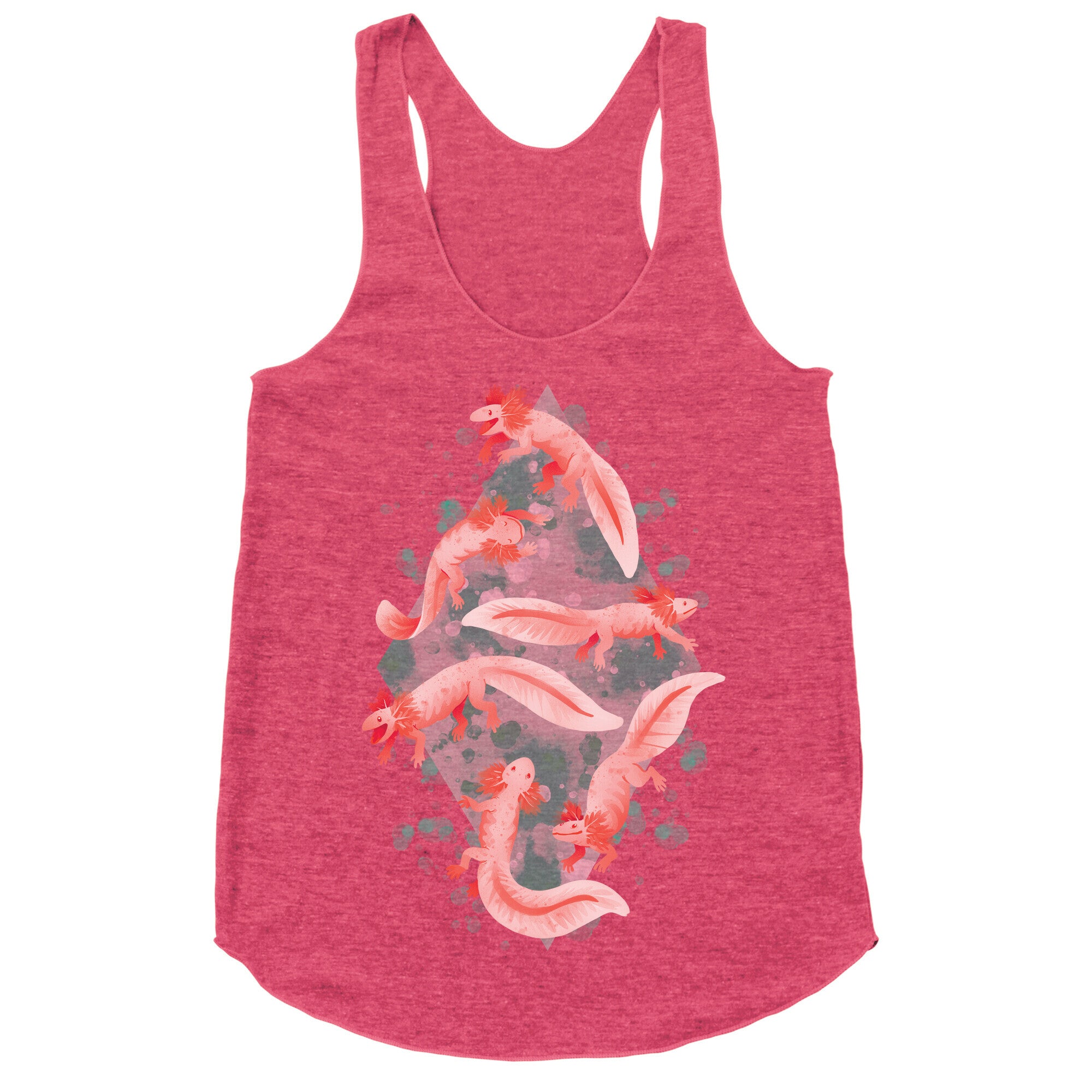 Cute Pastel Axolotls Racerback Tank