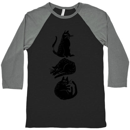 Cat Shapes Baseball Tee