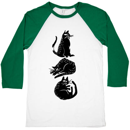 Cat Shapes Baseball Tee