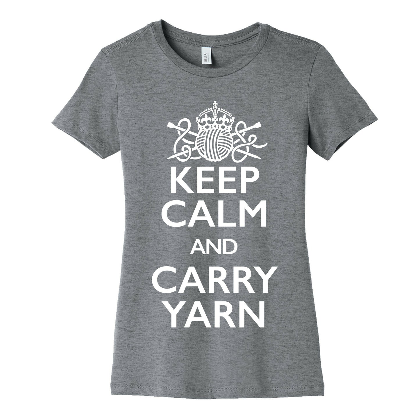 Keep Calm And Carry Yarn (Knitting) Women's Cotton Tee