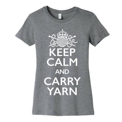 Keep Calm And Carry Yarn (Knitting) Women's Cotton Tee