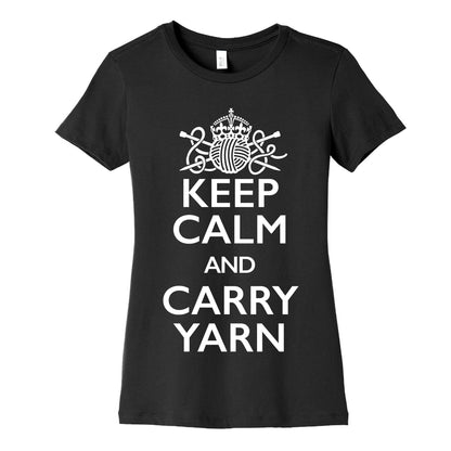 Keep Calm And Carry Yarn (Knitting) Women's Cotton Tee