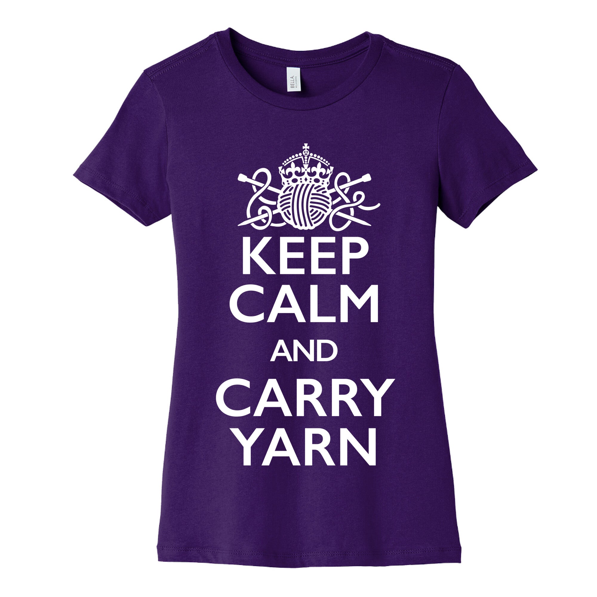 Keep Calm And Carry Yarn (Knitting) Women's Cotton Tee