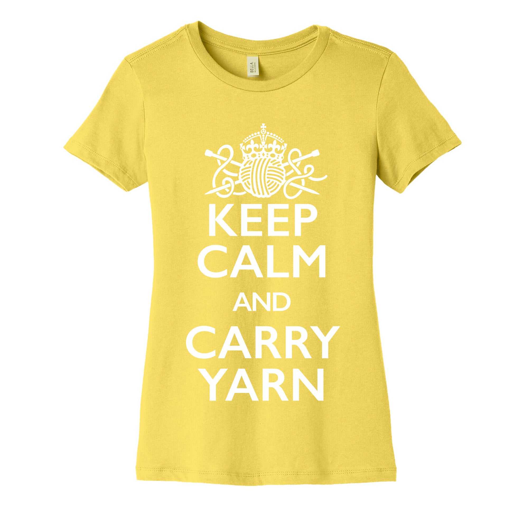 Keep Calm And Carry Yarn (Knitting) Women's Cotton Tee