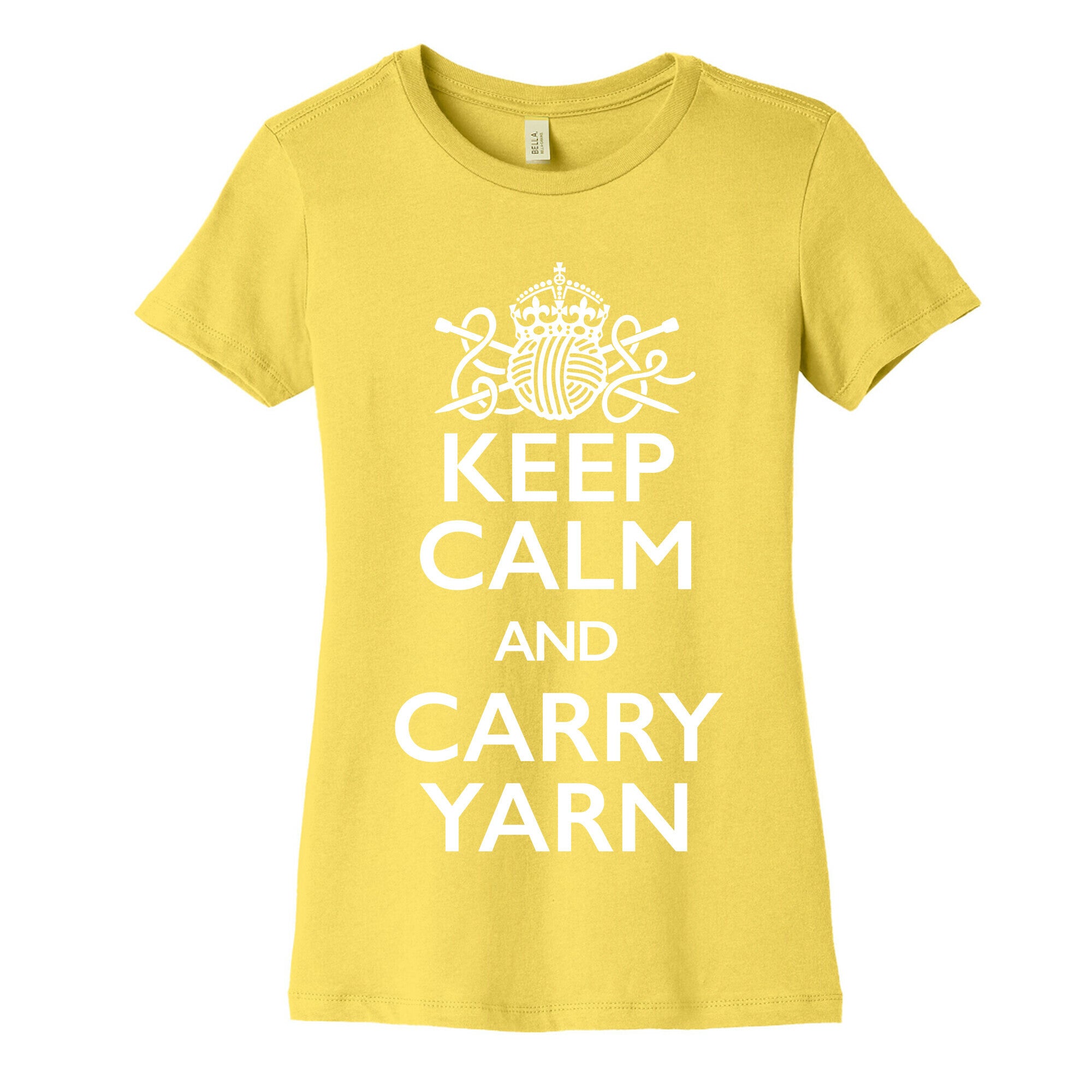 Keep Calm And Carry Yarn (Knitting) Women's Cotton Tee