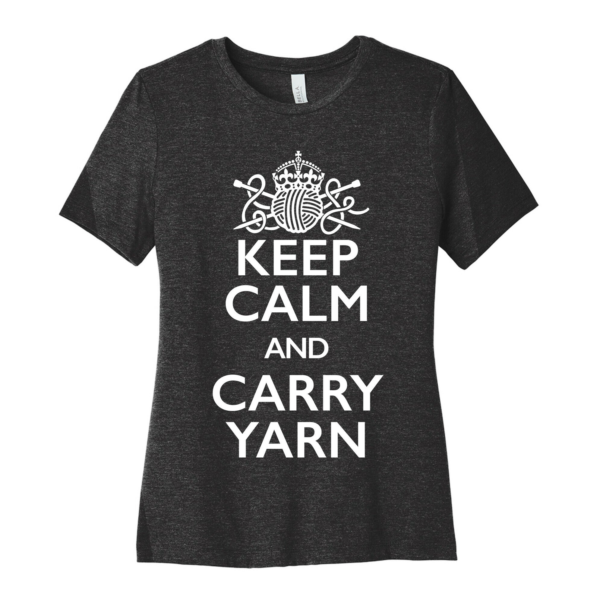 Keep Calm And Carry Yarn (Knitting) Women's Cotton Tee