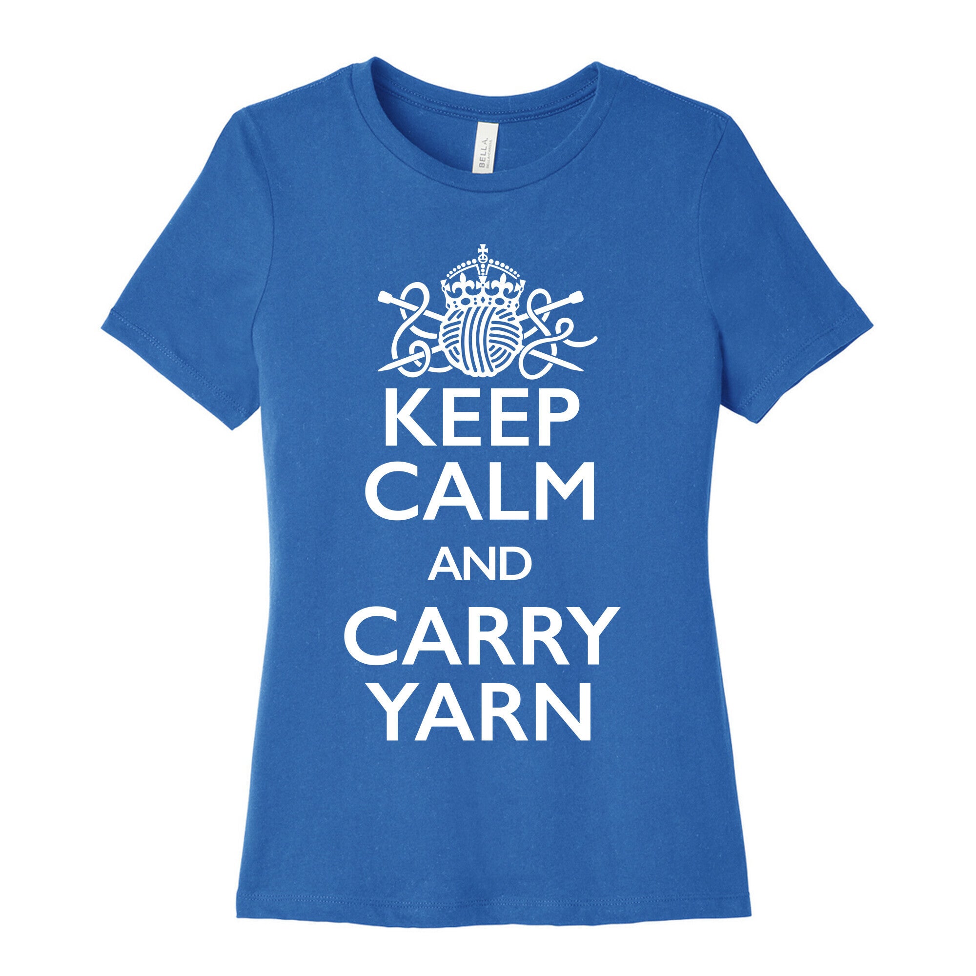 Keep Calm And Carry Yarn (Knitting) Women's Cotton Tee
