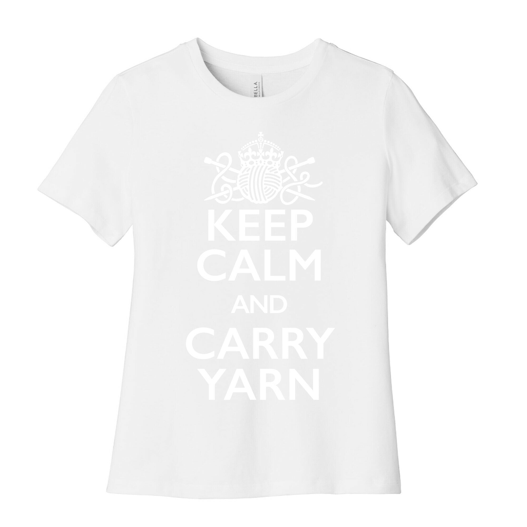 Keep Calm And Carry Yarn (Knitting) Women's Cotton Tee