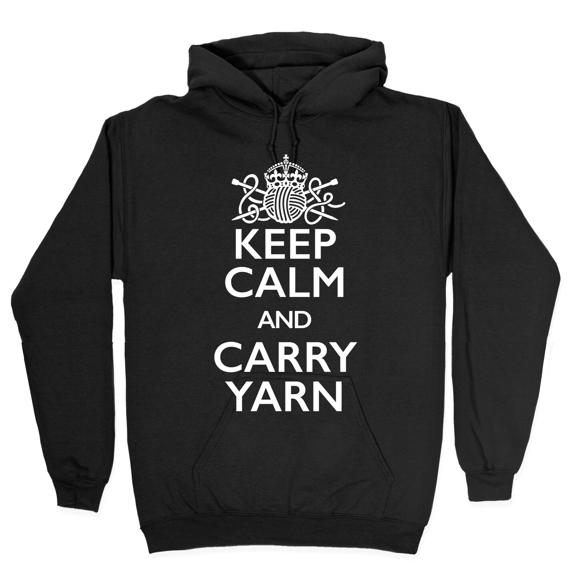 Keep Calm And Carry Yarn (Knitting) Hoodie