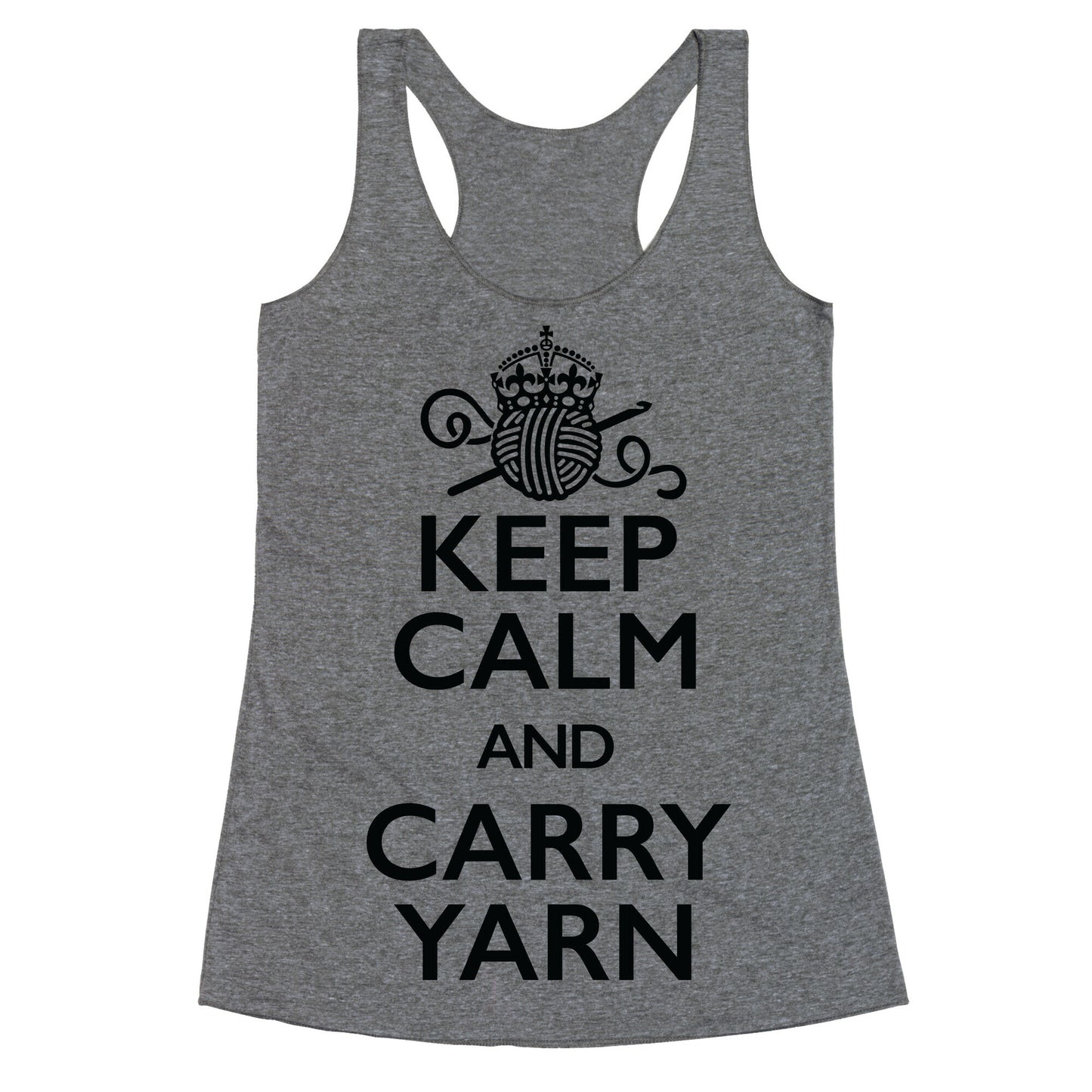 Keep Calm And Carry Yarn (Crochet) Racerback Tank