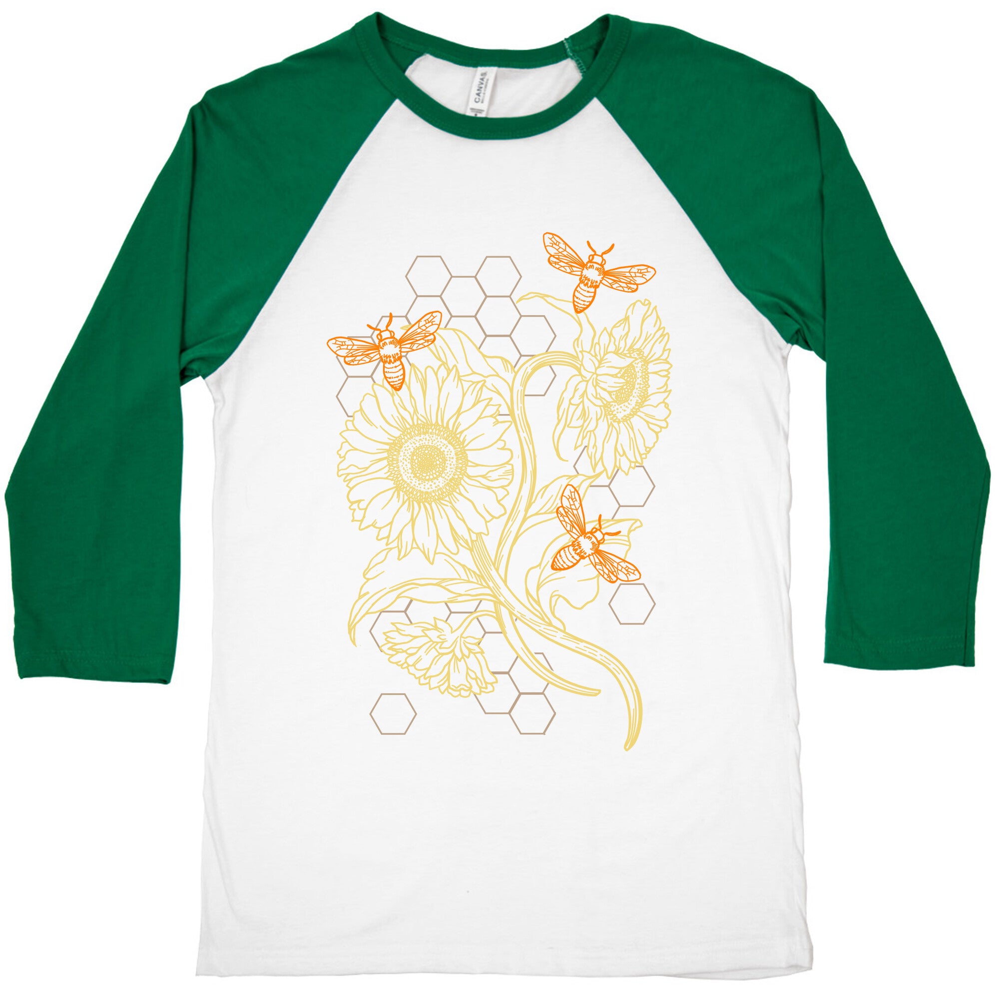 Honeybees & Sunflowers Baseball Tee