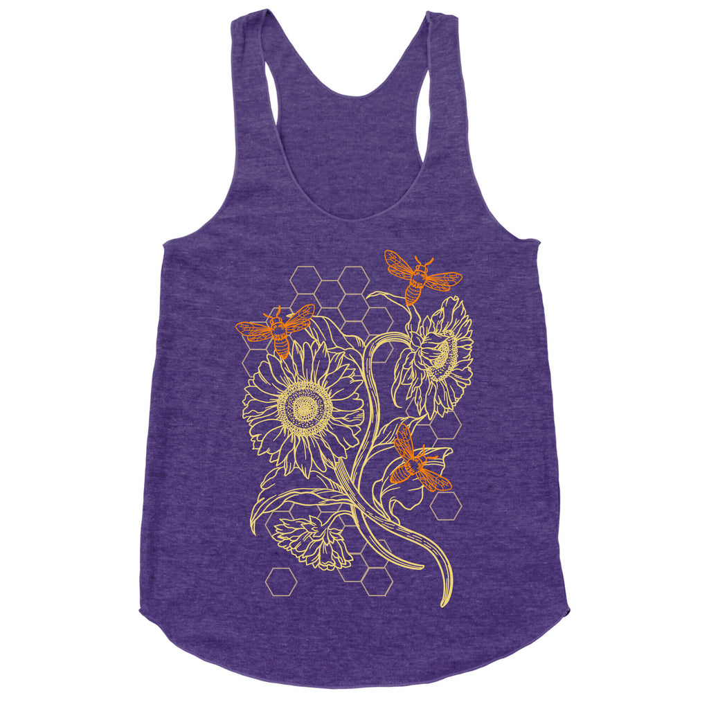 Honeybees & Sunflowers Racerback Tank