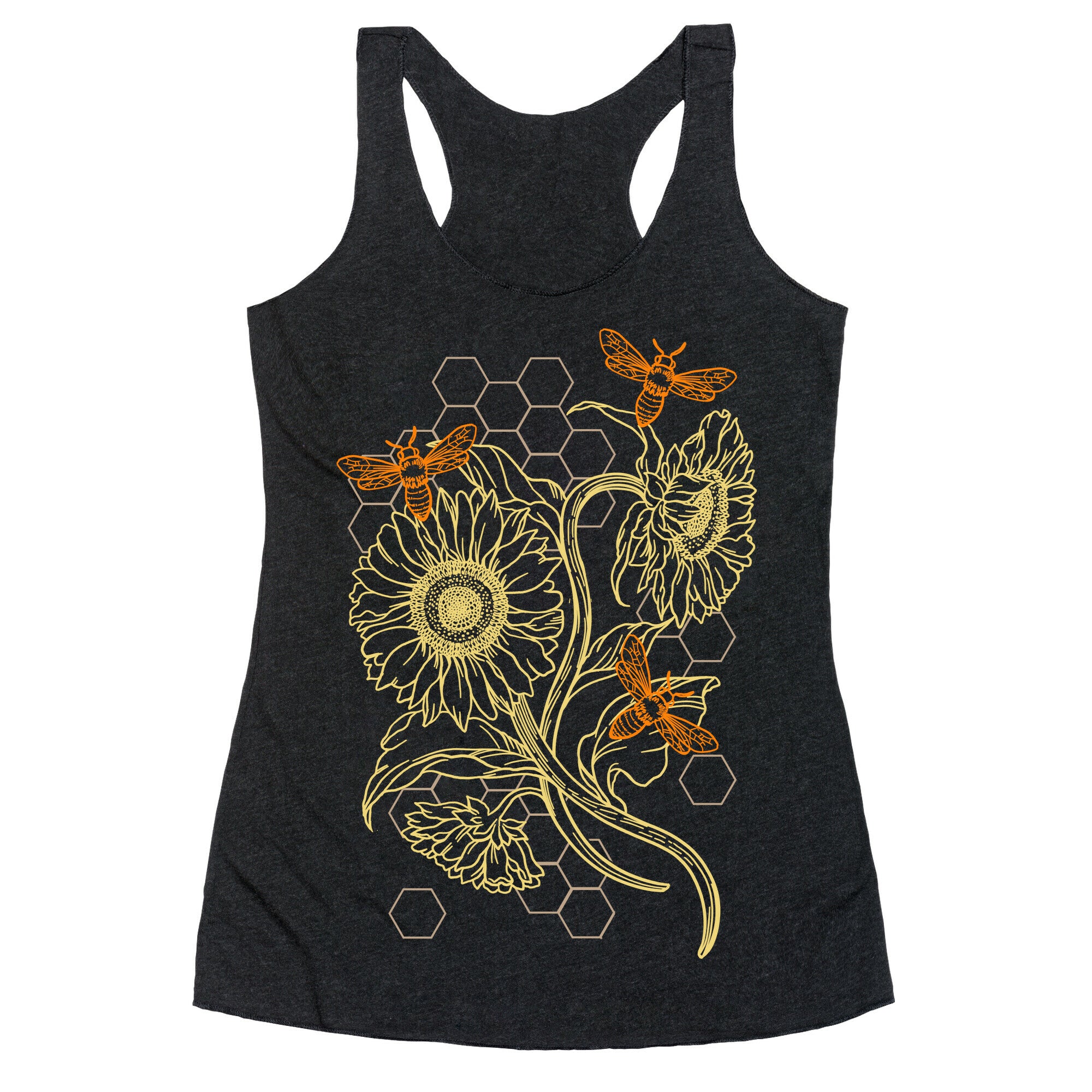 Honeybees & Sunflowers Racerback Tank
