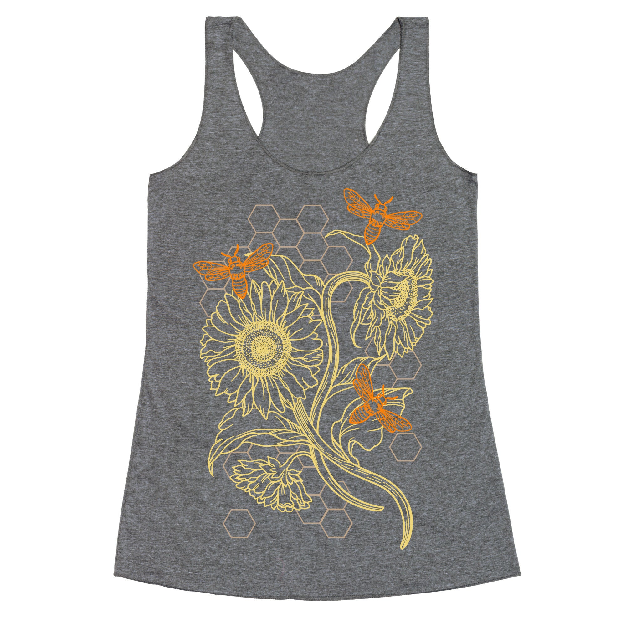 Honeybees & Sunflowers Racerback Tank