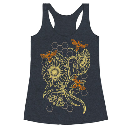 Honeybees & Sunflowers Racerback Tank