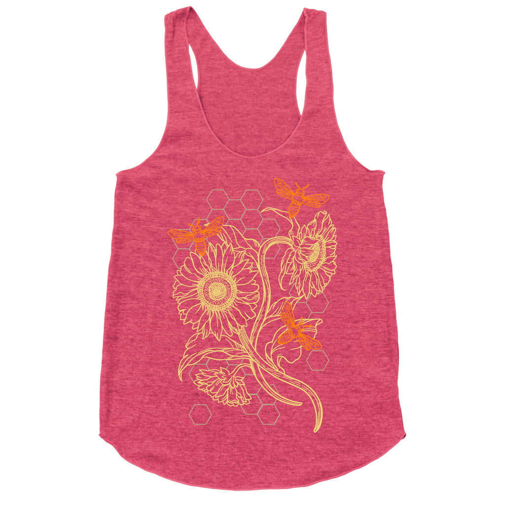 Honeybees & Sunflowers Racerback Tank