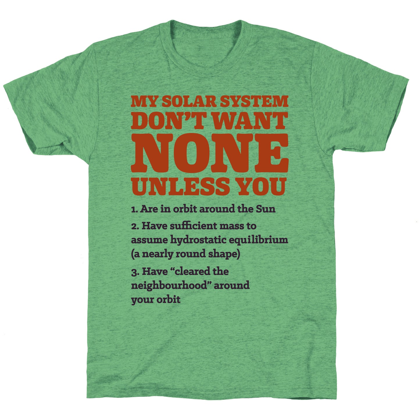 My Solar System Don't Want None Unisex Triblend Tee