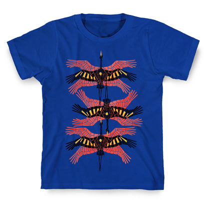 Geometric Deco Flying Cranes T-Shirt