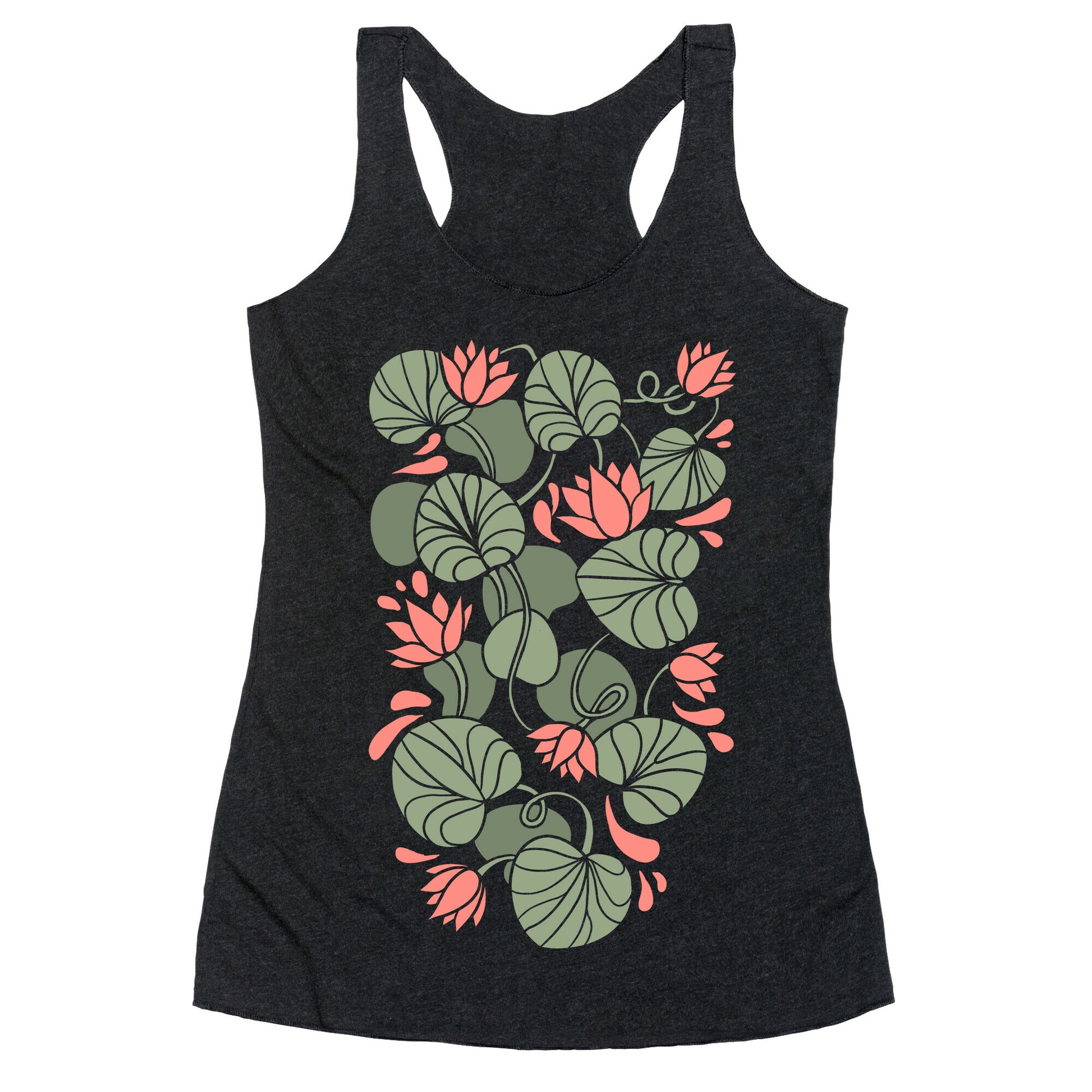 Art Nouveau Water Lilies Racerback Tank