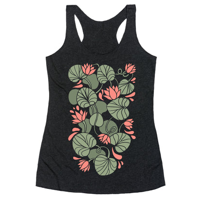 Art Nouveau Water Lilies Racerback Tank