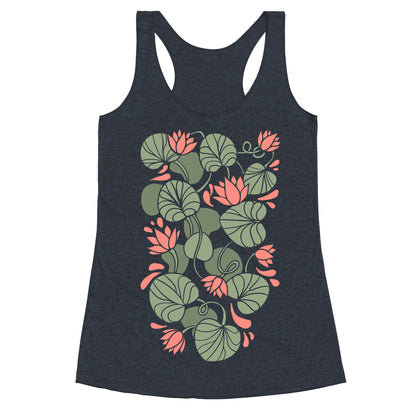 Art Nouveau Water Lilies Racerback Tank