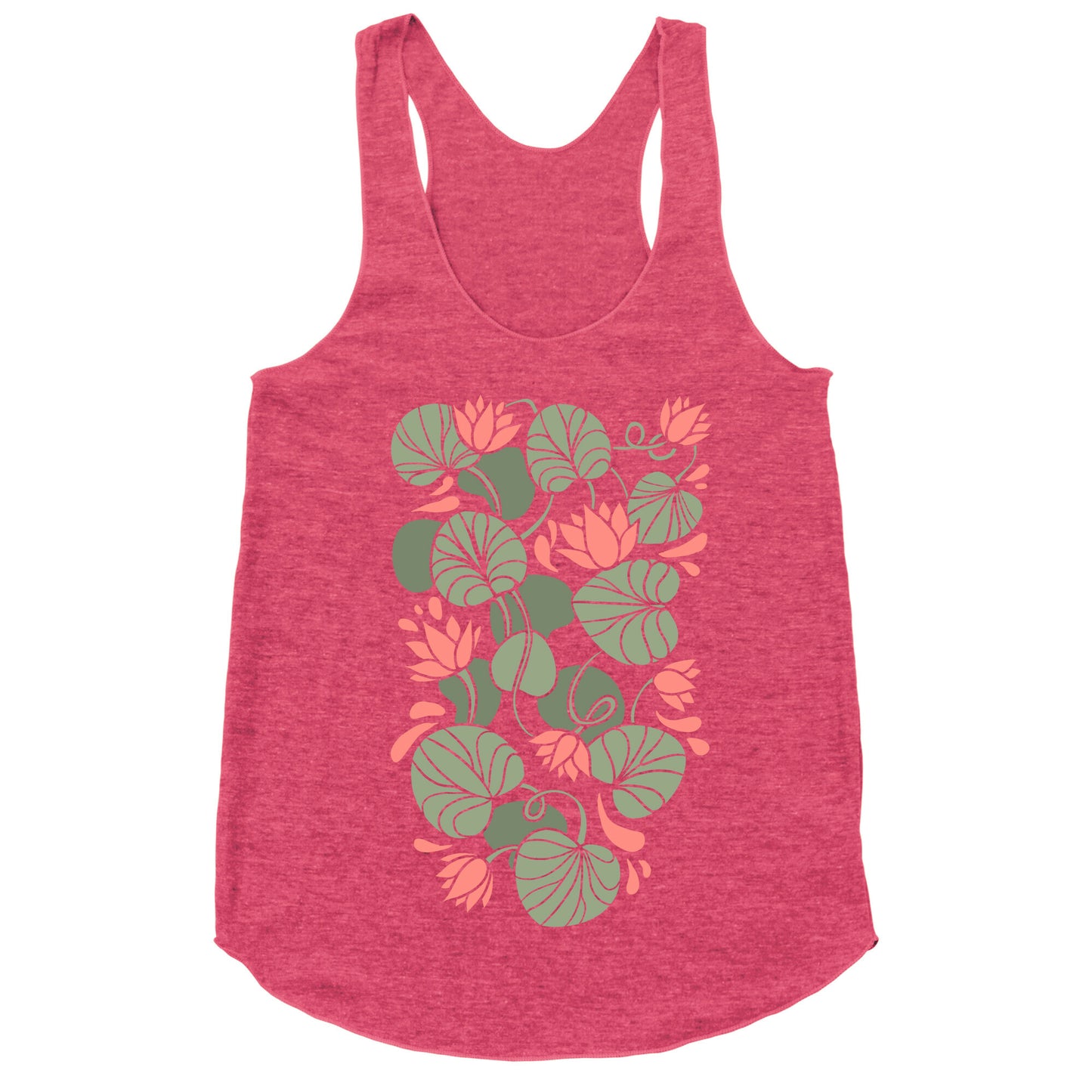Art Nouveau Water Lilies Racerback Tank
