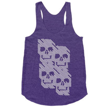 Repeating Skull Bars Racerback Tank