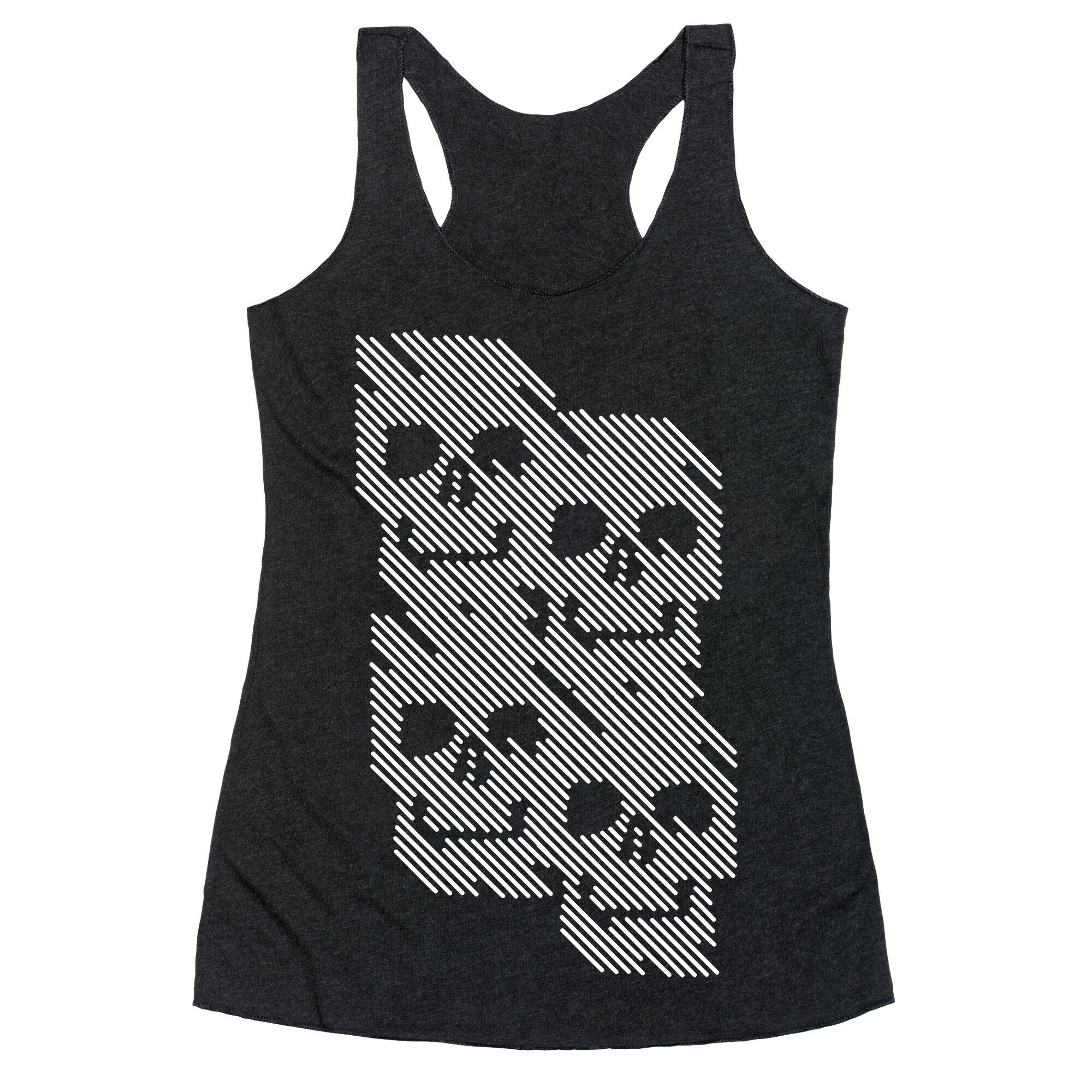 Repeating Skull Bars Racerback Tank