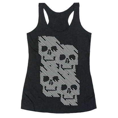 Repeating Skull Bars Racerback Tank