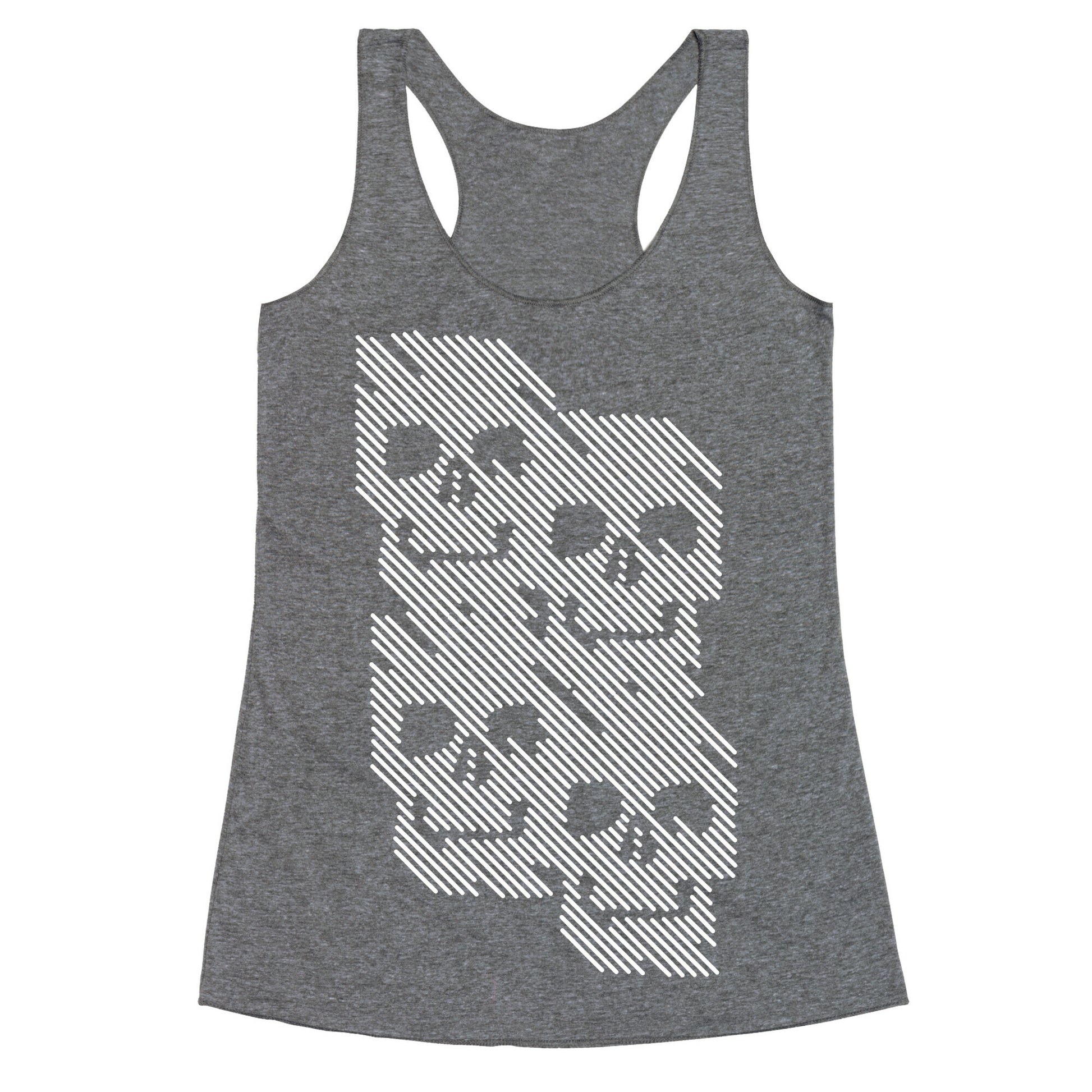 Repeating Skull Bars Racerback Tank