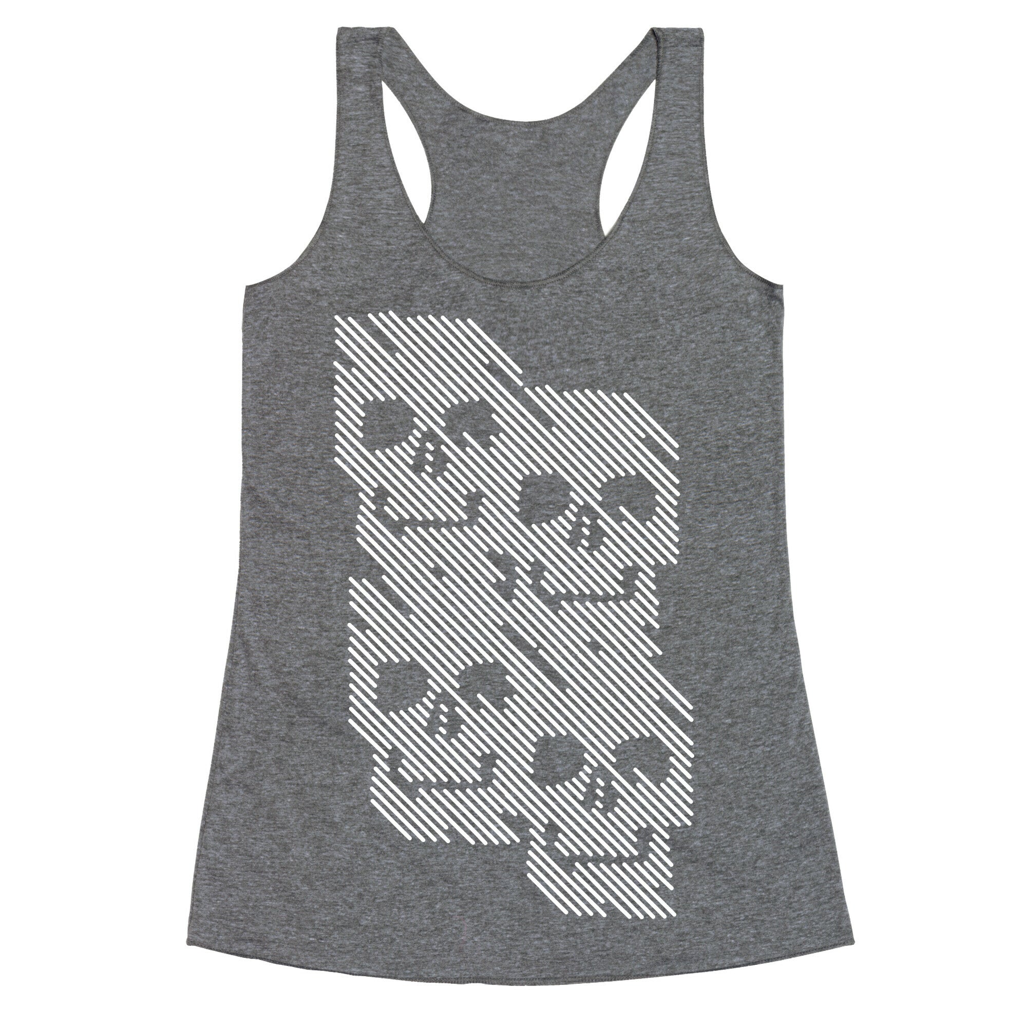 Repeating Skull Bars Racerback Tank