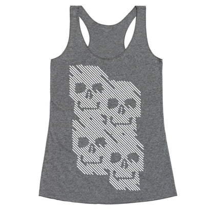 Repeating Skull Bars Racerback Tank