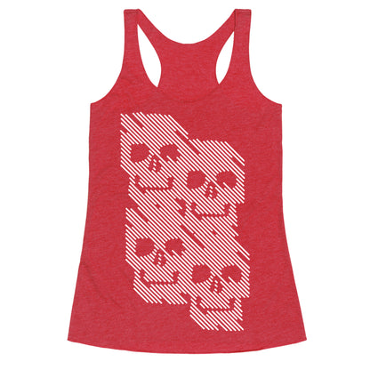 Repeating Skull Bars Racerback Tank