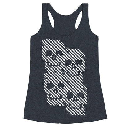 Repeating Skull Bars Racerback Tank