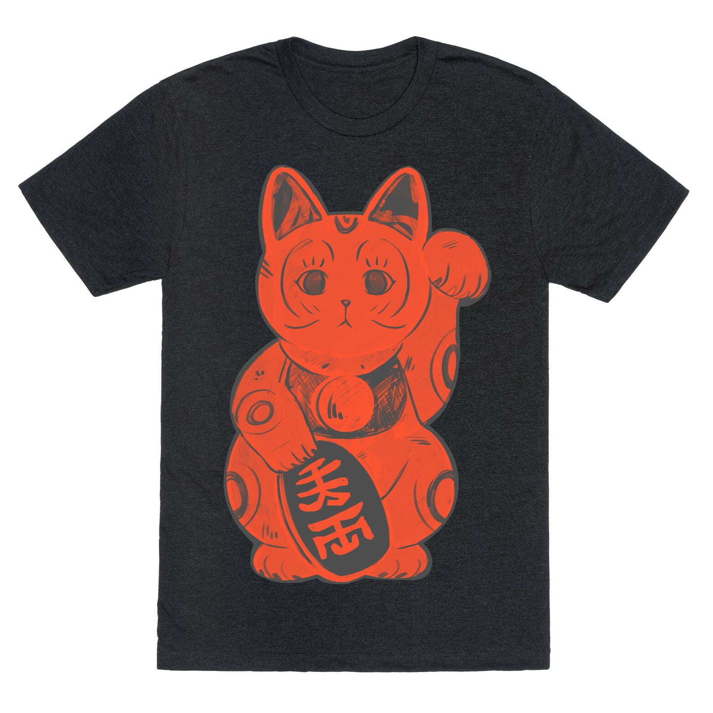 Japanese Lucky Cat Unisex Triblend Tee