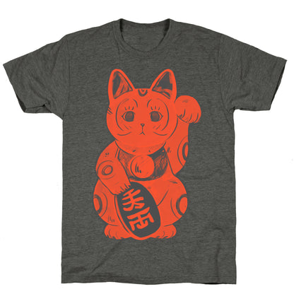 Japanese Lucky Cat Unisex Triblend Tee