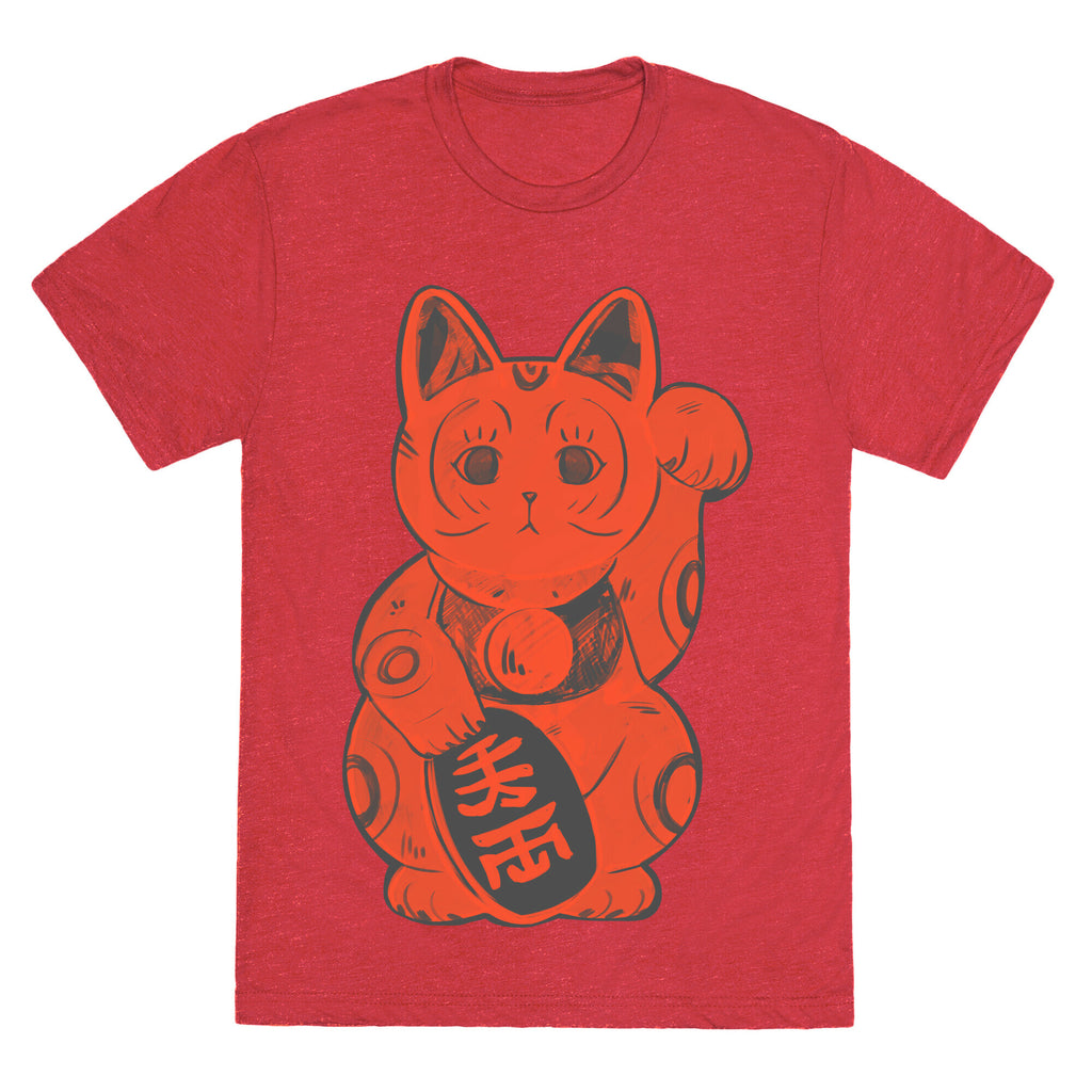 Japanese Lucky Cat Unisex Triblend Tee