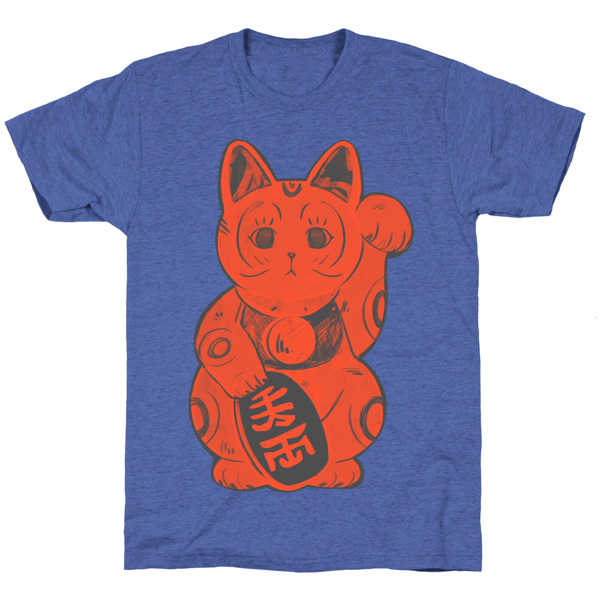 Japanese Lucky Cat Unisex Triblend Tee
