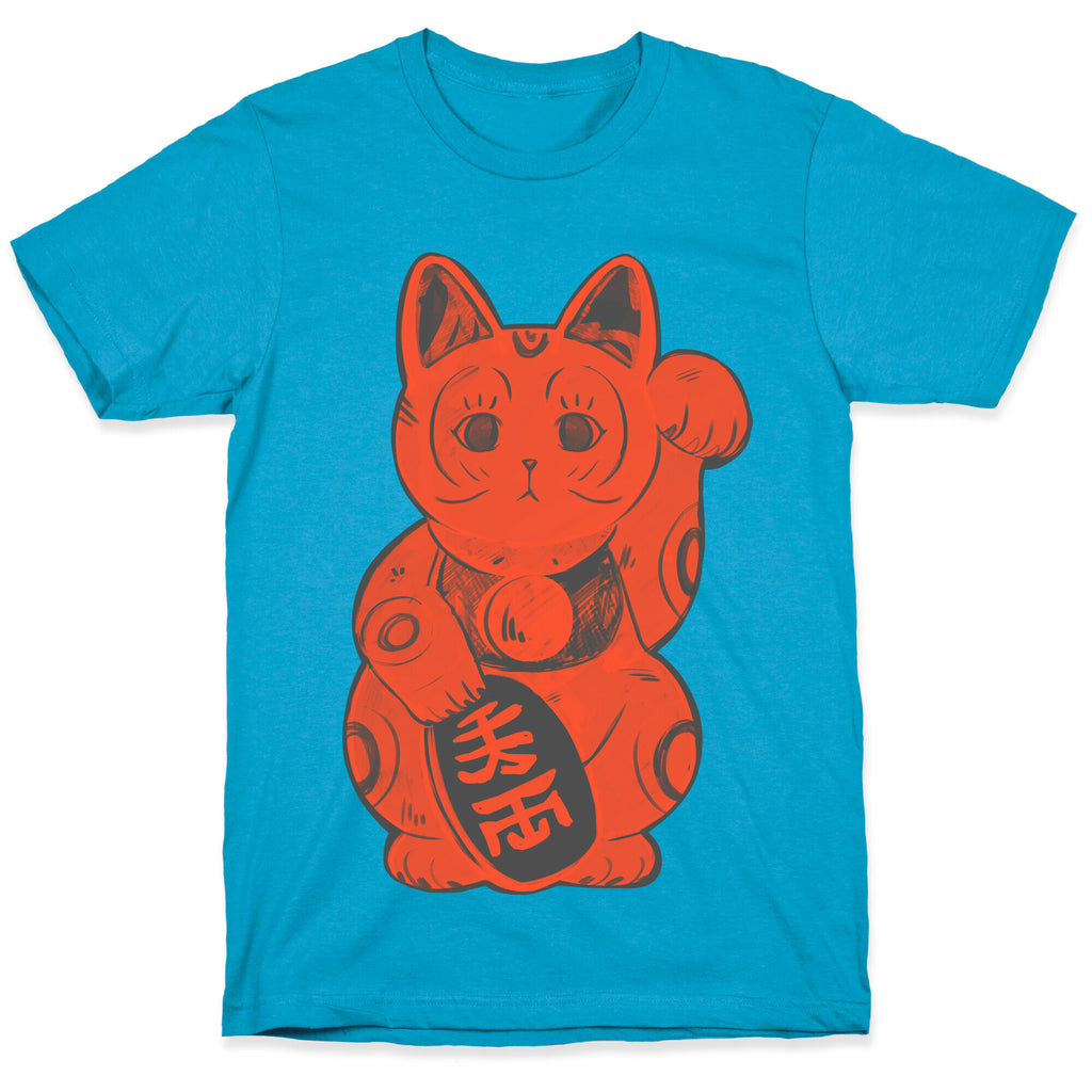 Japanese Lucky Cat Unisex Triblend Tee