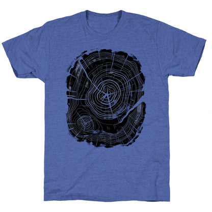 Tree Growth Rings Unisex Triblend Tee