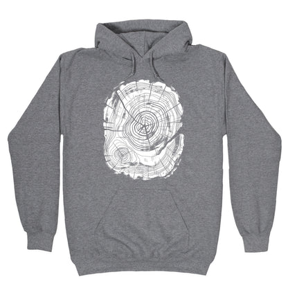 Tree Growth Rings Hoodie