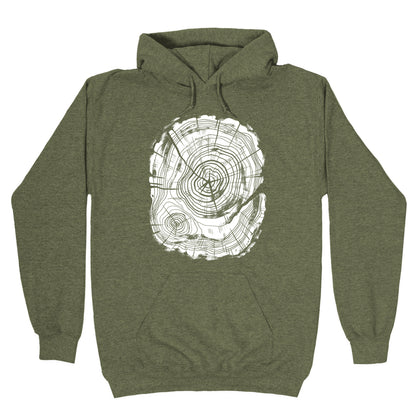Tree Growth Rings Hoodie