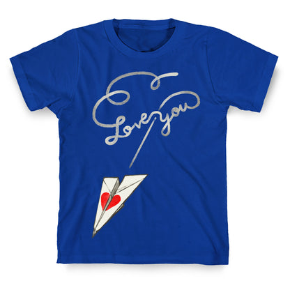 Love Letter Paper Airplane T-Shirt