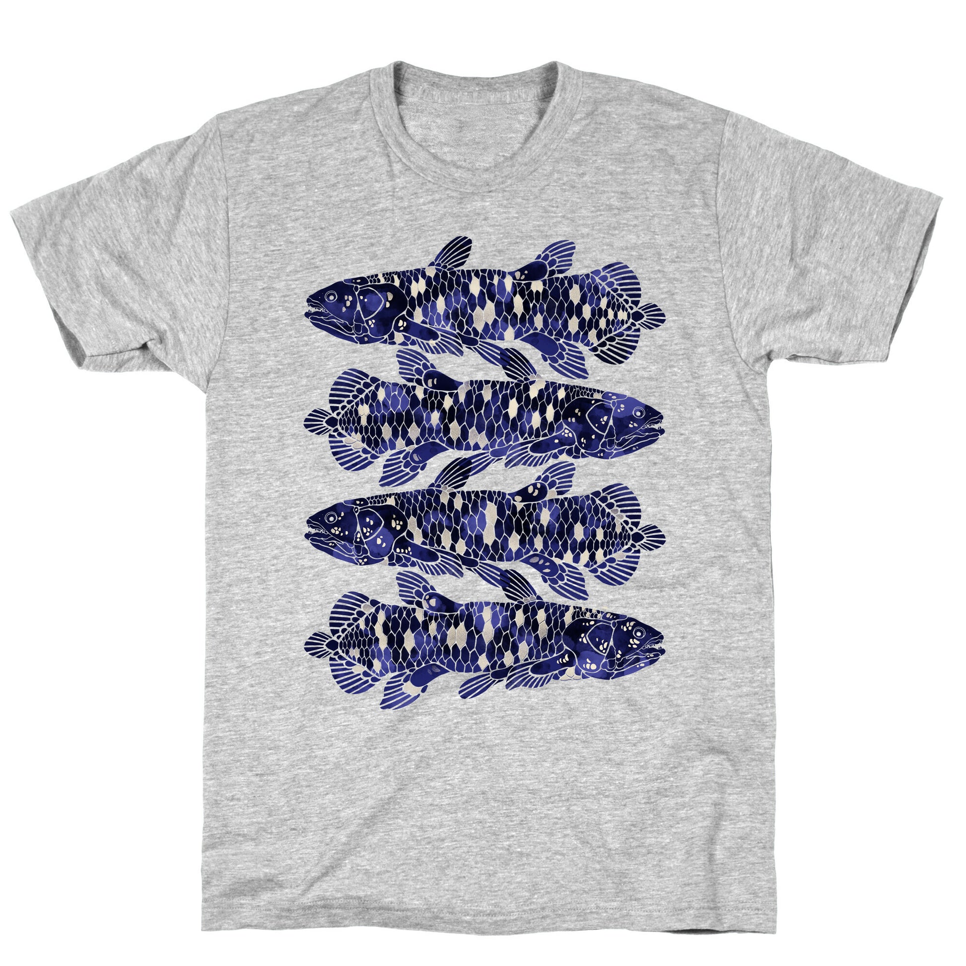 Geometric Jeweled Coelacanth Fish T-Shirt